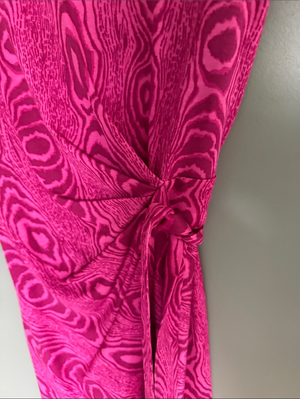 Diane Von Furstenberg Pink Fuchsia Tie-Waist Midi Dress - Picture 3 of 4